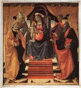 Thronende Madonna mit den Heiligen Petrus,Clemens,Sebastian und Paulus Domenicho Ghirlandaio
